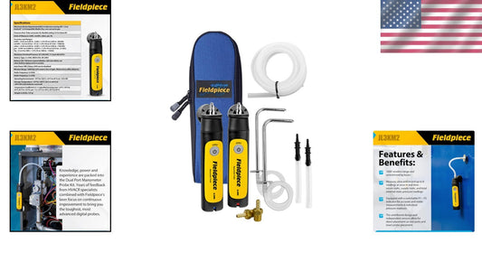 Job Link System Wireless Dual Port Manometer Probe Kit - HVAC Pressure Gauge