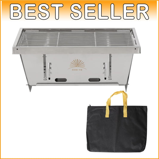 Collapsible Outdoor Charcoal Grill - Adjustable Carbon Plate for Perfect Cooking