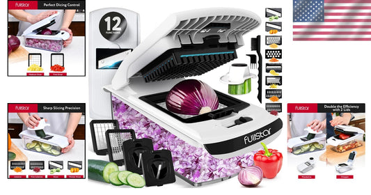 12-in-1 Vegetable Chopper & Mandoline Slicer - Effortless Meal Prep Enhancer