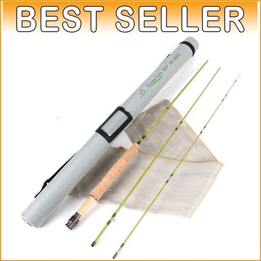 Maxcatch Ultra-Lite 3-Piece Fly Rod for Stream Fishing - 72" Medium-Fast Action