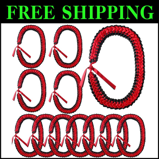 Elegant Double Braided Graduation Leis for Class of 2025 - 40-inch Necklace