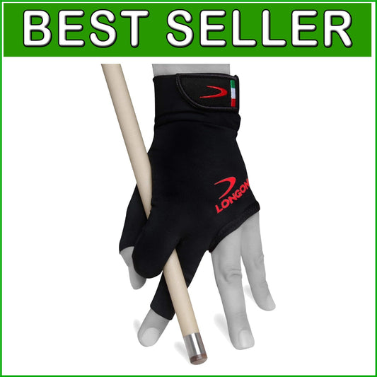 Black Adjustable Billiard Cue Glove for Enhanced Grip - Perfect for All Players