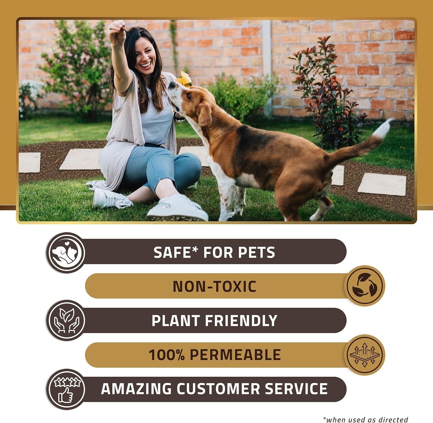 Concentrated Landscape Rock and Mulch Glue - Pet Safe & Durable, 64oz Pack