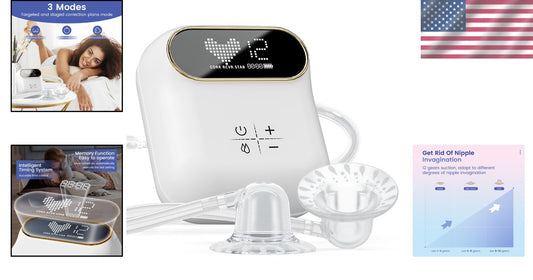 Portable Nipple Corrector with 12 Suction Settings for Flat & Inverted Nipples