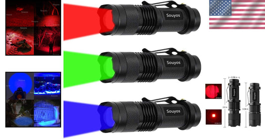 Portable Tactical LED Flashlight Set: Ideal for Night Fishing, Tracking & Safety