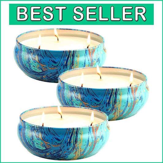 Natural Citronella Candle Set in Stylish Tin - Ideal for Outdoor Gatherings