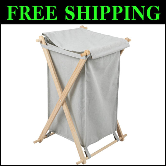 Elegant X-Frame Laundry Hamper with Removable Bag - Perfect for Small Spaces