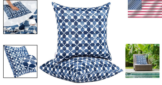 Durable Waterproof Outdoor Pillows 18x18 with Plush Inserts - Year-Round Comfort