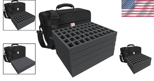 Compact Miniature Carrier with Foam Layers for 150 Figures & Monsters | 1.8 lbs
