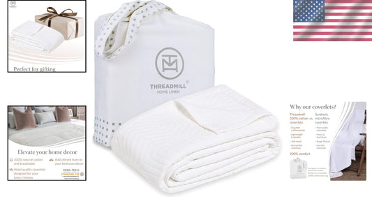 Durable King Size Jacquard Blanket - Soft Cotton Coverlet, Breathable Comfort