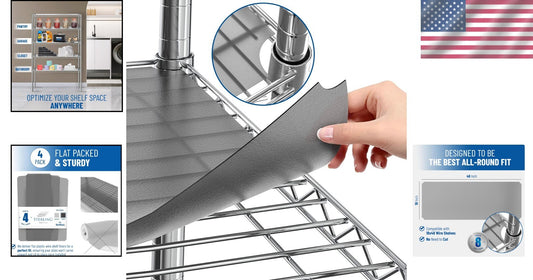 Durable Polypropylene Wire Shelf Liners – 18x48 Set of 4 for Organizing Spaces