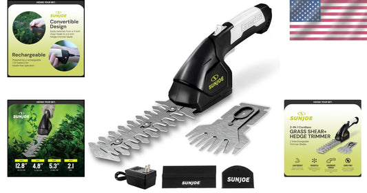 Rechargeable 7.2V Cordless Grass Shears and Hedge Trimmer - Compact & Handy