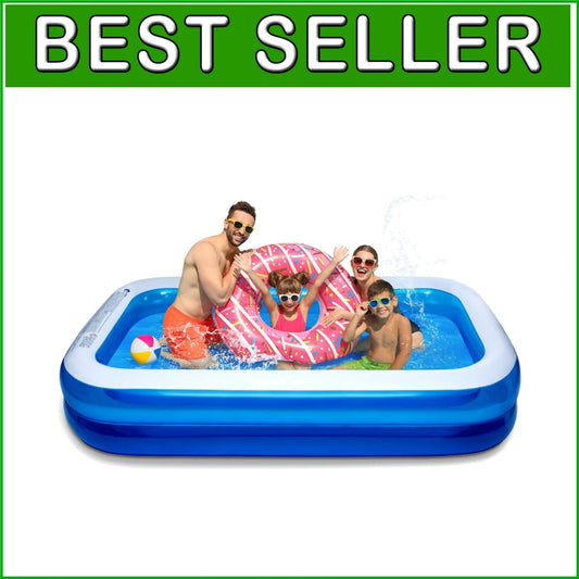 Easy Set Full-Sized Lounge Pool - 103" x 69" for Kids & Adults Outdoor Enjoyment