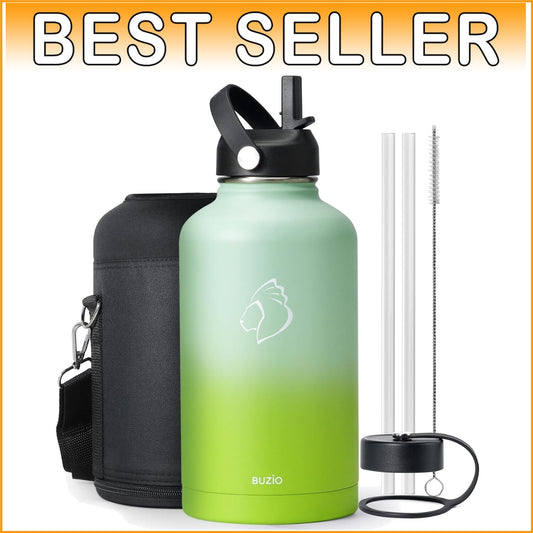 64oz Vacuum Insulated Water Flask - Keeps Cold 48hrs, Ideal for Sports & Camping