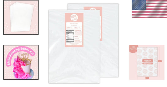 200 Sheets of Natural Edible Wafer Paper - Perfect for Customizing Desserts