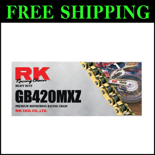 120-Link Gold MX Chain - Lightweight Chromoly Racing Chain with 5000 lb Strength