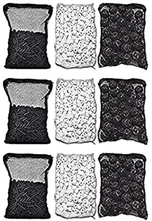 Aquarium Filtration Essentials: Trio Pack of Activated Carbon, Bio Balls, Rings