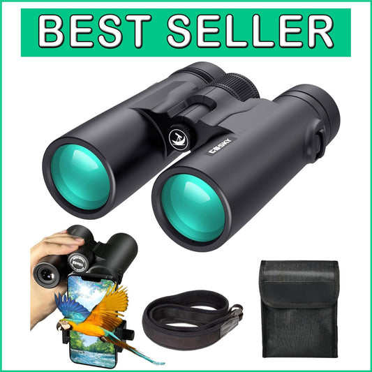Durable 10x42 Binocular with Smart Phone Mount for Stunning Wildlife Observation