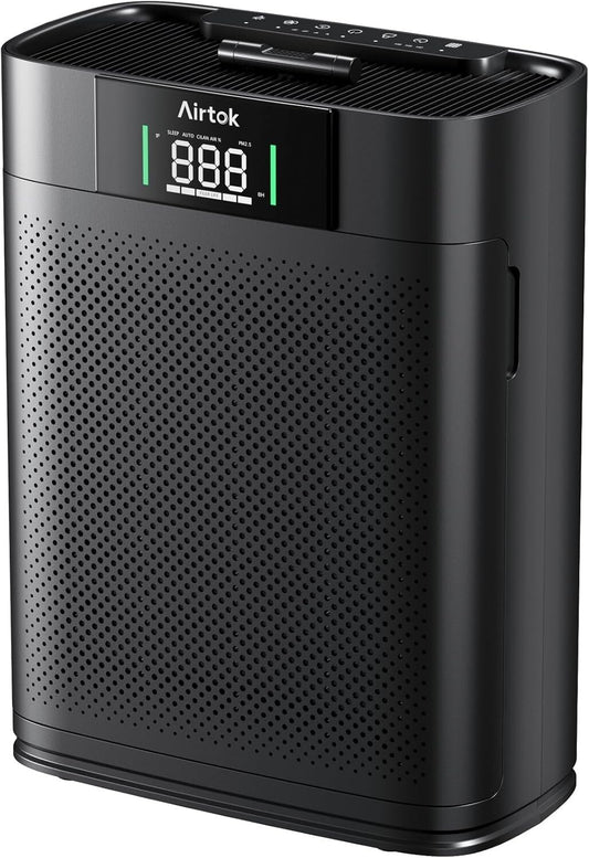 Premium Air Purifier for Large Spaces - HEPA Filter & Child Lock Safety Feature