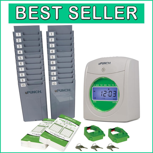 Small Business Time Clock Bundle: Accurate Tracking with 100 Cards & Accessories