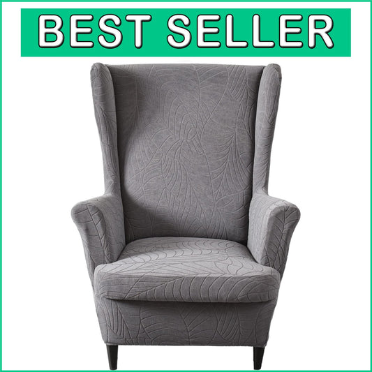 Elegant Stretch Wingback Chair Covers - Durable Slipcovers for Living Room T16