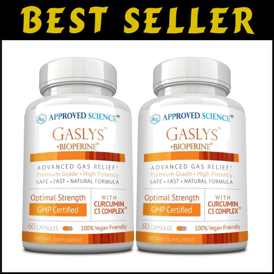 Digestive Harmony: Vegan Capsules for Gas Relief - 120 Count - Stress Support