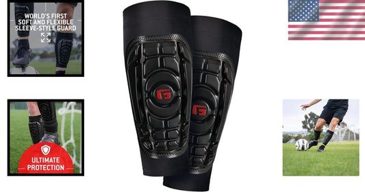 Lightweight Football Shin Guards - Breathable and Impact-Protective Gear