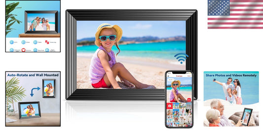 Versatile 10.1" WiFi Digital Frame with Detachable Holder - View Your Memories