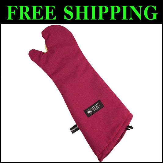 Durable Cool Touch Flame Oven Mitt - Universal Fit & NSF Certified Safety