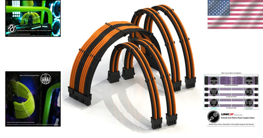 Vivid 30cm PSU Cable Mod - Super Soft Braided Extensions for Stylish Builds