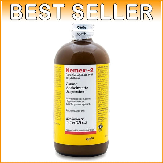 Nemex 2-16oz: Potent Oral Suspension for Roundworm and Hookworm in Dogs