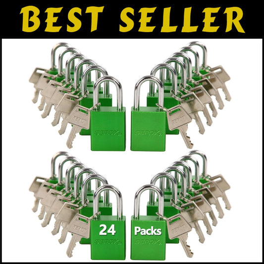 Durable 24-Piece Outdoor Padlock Set - Keyed Differently for Enhanced Protection