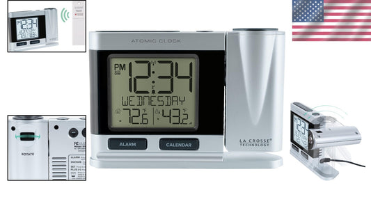 Stylish Atomic Projection Clock with Temperature Display for Effortless Viewing