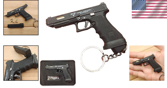 Compact Tactical Mini Gun Keychain - 1:3 Scale Model, Perfect Gift for Men