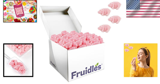Mini Sour Pink Pig Gummies - 16 Oz Resealable Bag for Long Lasting Freshness
