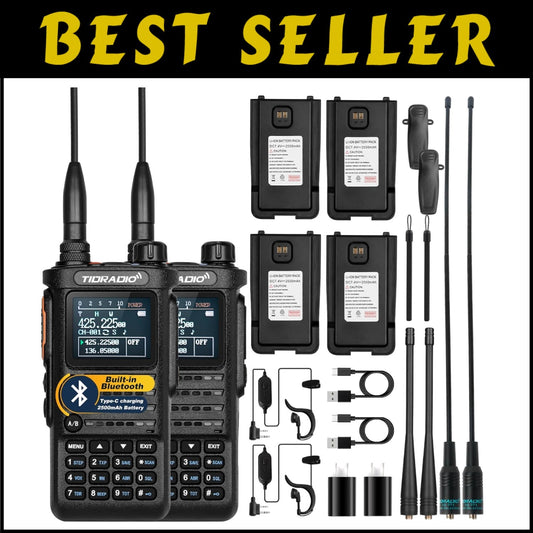 Enhanced 2nd Gen H8 GMRS Radio - Long-Range, Bluetooth, 2500mAh, 2 Pack Kit