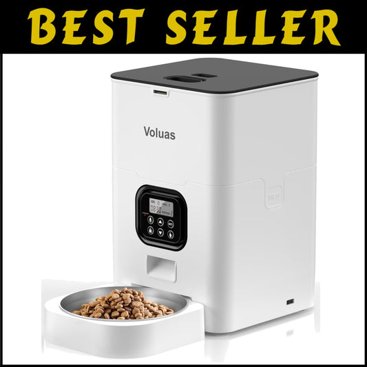 Automatic Pet Feeder - 4L Capacity with Timed Meals and Voice Call Function