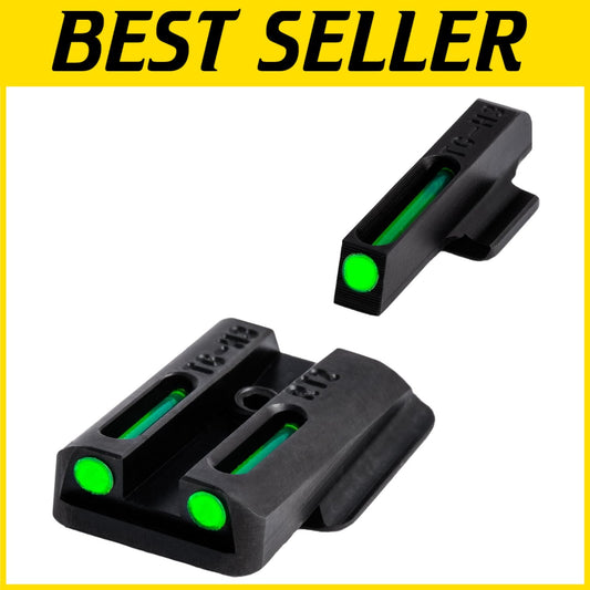 Durable Handgun Sights with Tritium Glow & Snag-Resistant Design for All Users