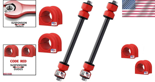 Advanced 4PC Sway Bar Stabilizer Links with Code Red Bushings for Pickup/Ram