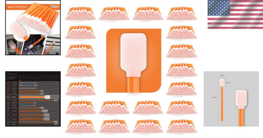 Alcohol-Compatible Foam Cleaning Swabs – 5.25” for Professional & Household Use