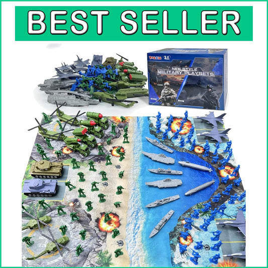 Adventurous Army Men Playset - Includes Battle Mat & Diverse Military Vehicles