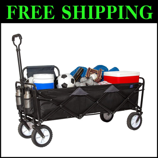 Extended Folding Wagon with 49.5" Interior - Perfect for Outdoor Adventures