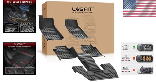 Custom Fit All-Weather Floor Mats for Jeep Grand Cherokee L 2021-2025, Black