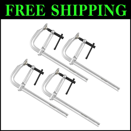 12-Inch Forged Steel F Clamps with 4-3/4-Inch Throat Depth - Reliable & Durable