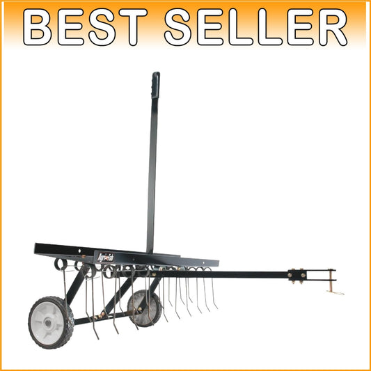 20 Spring Steel Tines Lawn Dethatcher for Garden Tractors - 40in Wide Swath