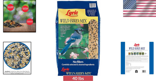 Diverse Wild Bird Mix for Feeders - 40 lb. Nutritional Blend for Backyard Birds