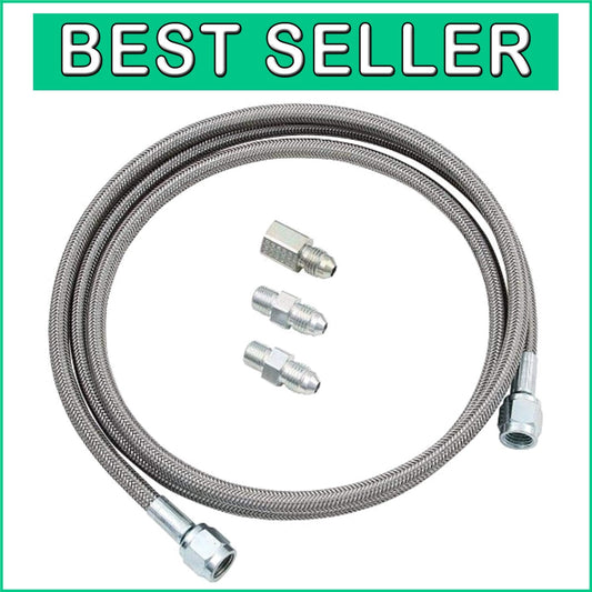 Durable 72" PTFE Braided Stainless 4 AN Gauge Line for Accurate Readings