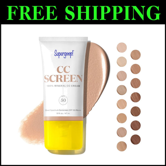 CC Screen - SPF 50 Mineral CC Cream with Buildable Coverage & Tinted Moisturizer