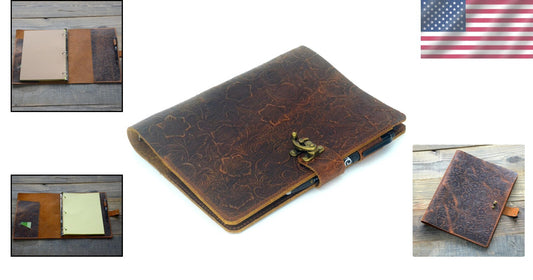 High-Quality Leather A4 Portfolio with Removable 4-Ring Binder – Ideal for Work
