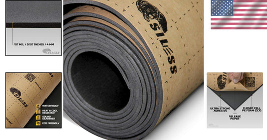 157 Mil Closed Cell Foam Sound Deadening Mat - 36 sqft Car Insulation Solution